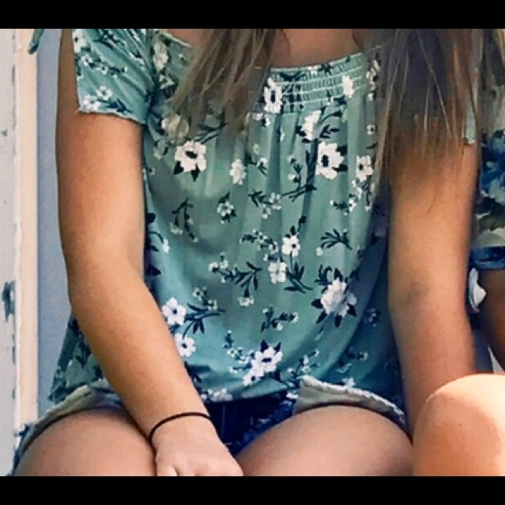 Soft off the shoulder cropped top